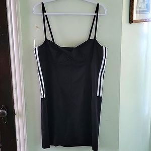 Adidas Womens XL, BLACK w/WHITE STRIPES CORSET DRESS